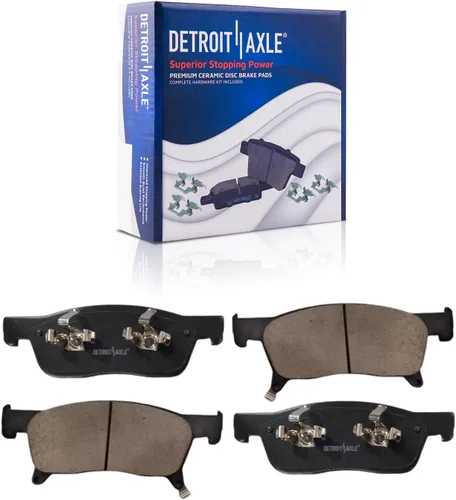 Miniatura 102 de Detroit Axle - Pastillas de freno de cerámica delanteras Reemplazo de pinza de freno derecha para Dodge Ram 1500 Dakota, Ram 1500 Classic - Juego