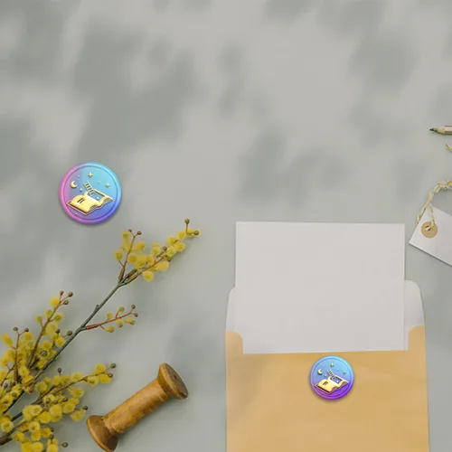 Miniatura 7 de MAYJOYDIY Sello de cera para escaleras de libro, 0.984 in, sello de sellado de cera para cuaderno, diseño de estrella de luna de ensueño, extraíble