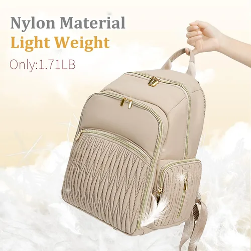 Miniatura 4 de Miss Fong Mochila para pañales – Bolsa acolchada de viaje para bebé con cambiador, 16 bolsillos, impermeable, gran capacidad – Mochila para mamá
