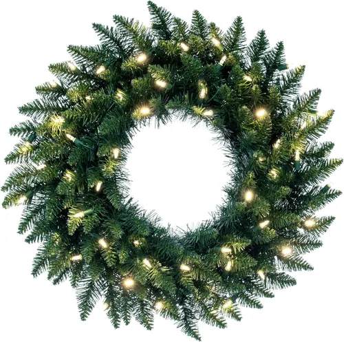 Miniatura 8 de Vickerman Guirnalda de Navidad artificial Bellevue Alpine con luces LED blancas cálidas, 36 pulgadas (A861037LED)