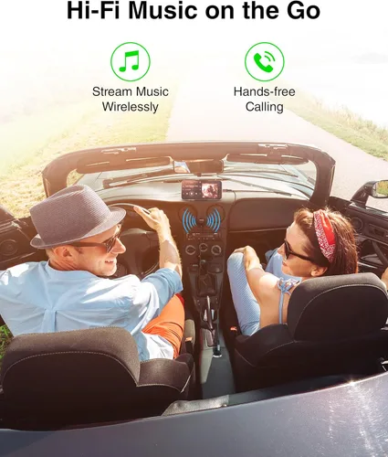 Miniatura 6 de Kinivo BTC450 juego de entrada auxiliar Bluetooth, manos libres, para autos (3,5 mm) - Admite AptX