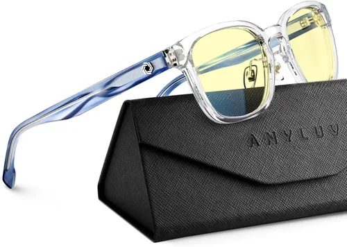 Miniatura 17 de ANYLUV Gafas de luz azul para hombres y mujeres, gafas de juegos de computadora, antifatiga ocular, ligeras, con bloqueo de luz azul