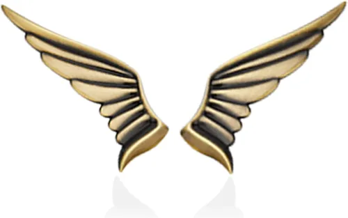 1 par de calcomanías de coche de ala de ángel, halcón, águila, emblema de coche, calcomanía de metal, insignia 3D, calcomanías para parachoques