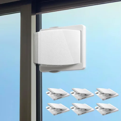Traba de Puerta Deslizante, Paquete de 6 Unidades Traba de Puerta de Vidrio Deslizante para Seguridad Infantil para Puertas de Vidrio Deslizantes,