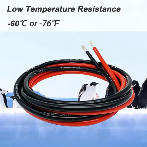Miniatura 4 de ANAMIA - Alambre de silicona flexible de calibre 6, 6 AWG, conductor de cobre estañado de 3200 * 0.08mm, trenzado de alta temperatura para batería