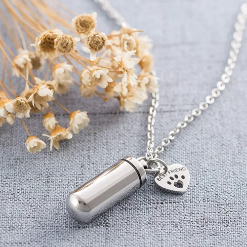 Miniatura 4 de TTVOVO Collar de urna de cremación para mascotas, para cenizas, recuerdo conmemorativo, soporte para cenizas, medallón de urna para mejor amigo