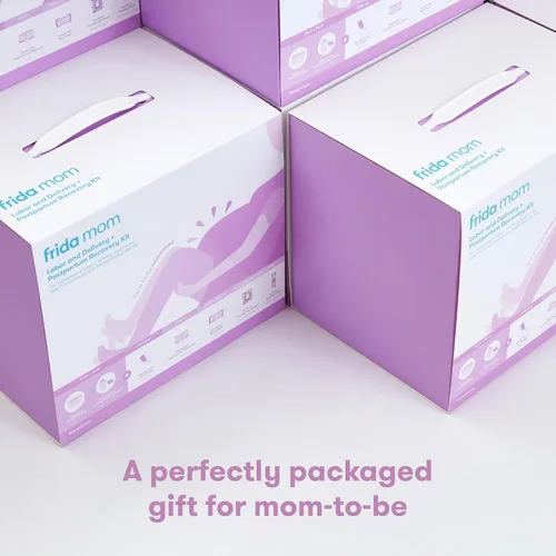 Miniatura 6 de Frida Mom - Juego de regalo de 15 piezas para baby showers y futura mamá, incluye biberón, bata de lactancia, ropa interior desechable, almohadillas