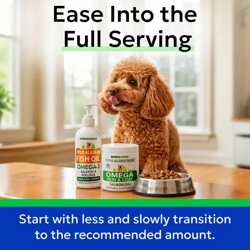 Miniatura 6 de BARK&SPARK Omega 3 + aceite de pescado para perros - Masticables para alergias en la piel, alivio de picazón, tratamiento de puntos calientes