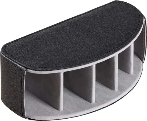 Miniatura 5 de Ayunga Soporte de control remoto de piel sintética, organizador remoto de TV con 5 compartimentos, mesita de noche y organizador de suministros