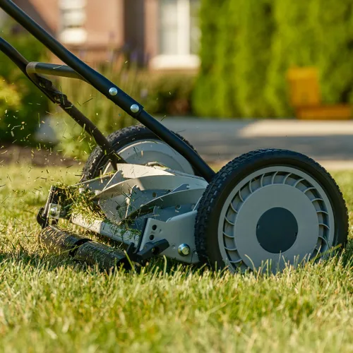 Miniatura 71 de American Lawn Mower Company 1204-14 Cortacésped de carrete de empuje de 4 hojas de 14 pulgadas, color rojo