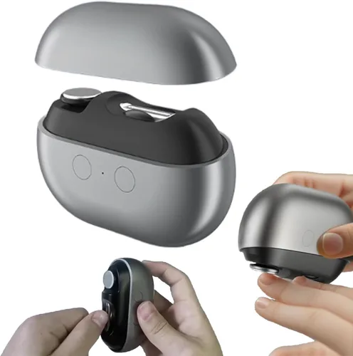 Cortaúñas eléctricas para personas mayores, recortadora de uñas recargable con luz LED, cortador automático de uñas y lima con colector de polvo de