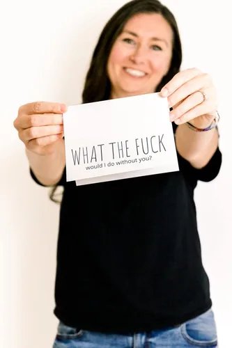 Miniatura 5 de Oh Shirt and More LLC What The Fuck would I do without you?, divertida tarjeta de felicitación con sobre, divertida tarjeta de felicitación