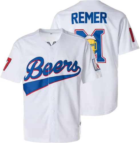 Miniatura 9 de Camiseta de béisbol con costuras Doug Remer Beers Joe Cooper 44# 17#, para hombre, tallas S-3XL