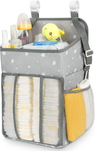 Miniatura 2 de Maliton Organizador de Pañales Colgante - Caddy para Mesa de Cambio, Cuna, Pack n' Play - Apilador Contiene 52+ Pañales - Organizador de Guardería
