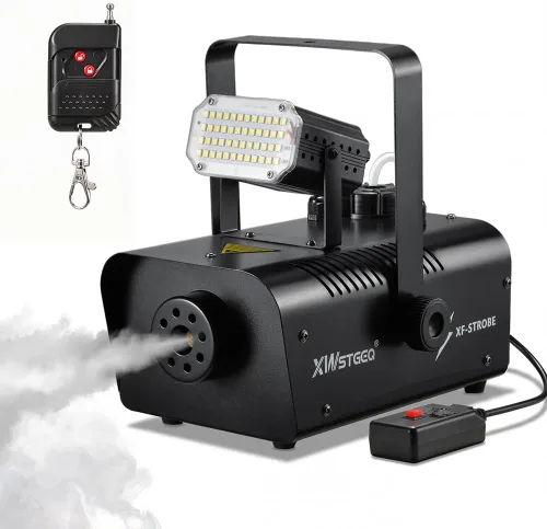 Miniatura 8 de Máquina de humo de 1500 W con DMX, control remoto inalámbrico y temporizador, máquina de niebla profesional impermeable al aire libre para DJs