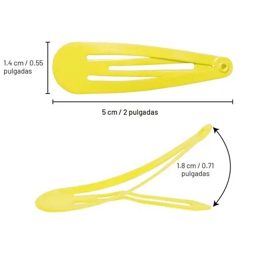 Miniatura 5 de 120 pasadores Funtopia de 2 pulgadas de color caramelo y accesorios de metal antideslizantes para el cabello para niños, adolescentes y mujeres