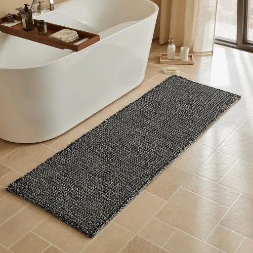 Miniatura 15 de Triohero Tapete de baño con diseño de gofre, tapete de baño pequeño y bohemio, antideslizante, lavable, ultra suave, súper absorbente, de secado