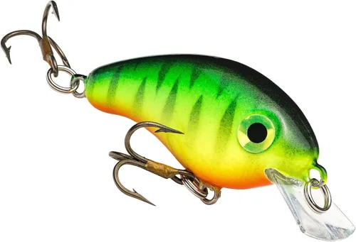 Miniatura 13 de Strike King Señuelo de pesca Bitsy Pond Minnow Crankbait, 3/32 oz, irresistible para los peces Chartreuse con espalda negra