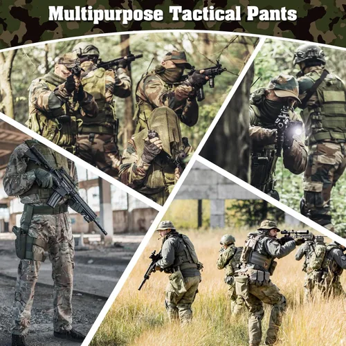 Miniatura 7 de G3 - Pantalón de combate para hombre, ropa táctica militar de camuflaje para hombre, multibolsillo, antidesgarros, caza, senderismo, paintball