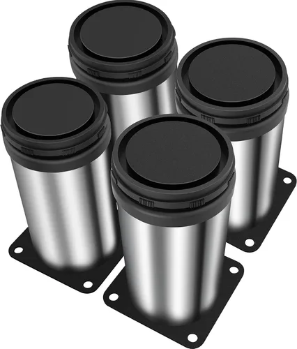 Miniatura 7 de Anwenk Patas de muebles de acero inoxidable actualizadas de 4 pulgadas, patas ajustables para gabinete, patas de escritorio, patas de mesa, patas