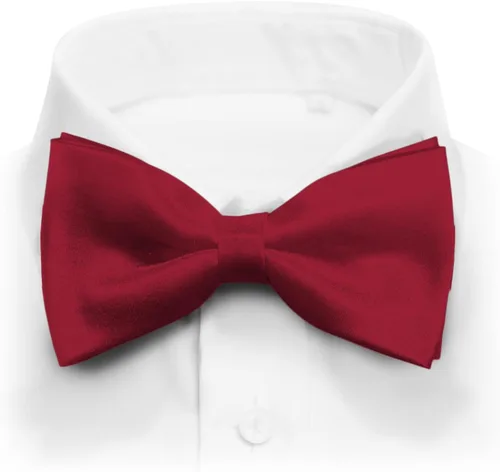 Miniatura 10 de Pajarita de esmoquin formal de satén preatada clásica para hombre, longitud ajustable, gran variedad de colores disponibles