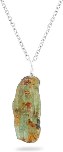 Miniatura 10 de Colgante delicado de piedras preciosas naturales crudas, collar de piedras ásperas surtidas, hecho a mano, joyería hipoalergénica bohemia