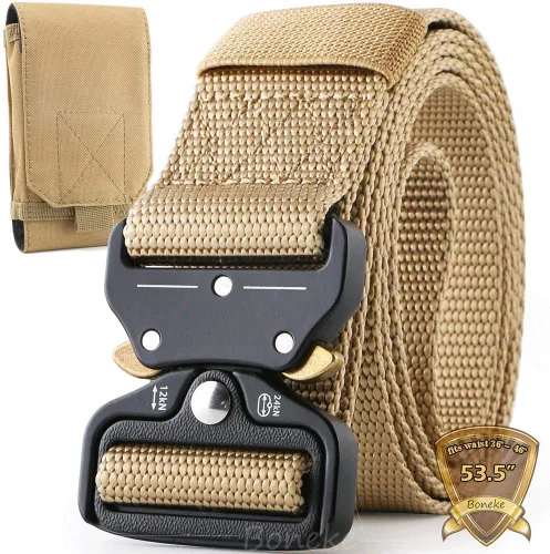 Miniatura 7 de Cinturón táctico, cinturón militar de nailon para hombres, con hebilla de liberación rápida resistente, cinturón de policía utilizado