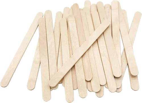 KTOJOY 200 piezas de palos para manualidades, palos para helados, palos de madera natural para paletas, palos para golosinas de 11.4 cm de longitud,