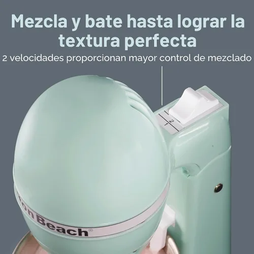 Miniatura 5 de Hamilton Beach DrinkMaster Mezclador Eléctrico de Bebidas, Batidora de Malteadas Retro y Espumador de Leche, 2 Velocidades, Taza Extra Grande