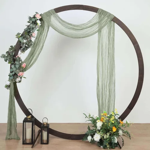 Miniatura 40 de Efavormart - Camino de mesa de gasa verde salvia de 10 pies, tela de gasa de 120 pulgadas para bodas de jardín botánico, eventos de primavera