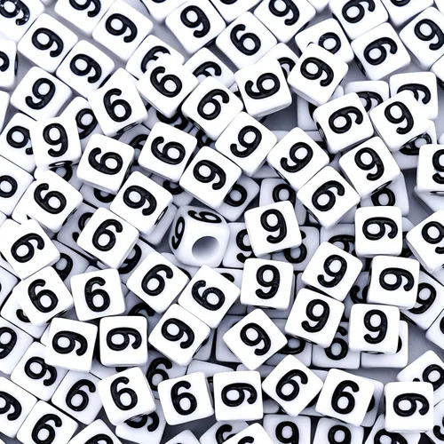 Miniatura 25 de 300 piezas de cuentas de número 0 redondas de 4x7mm, cuentas de número acrílico individual para hacer pulseras con dijes Redondo - 0