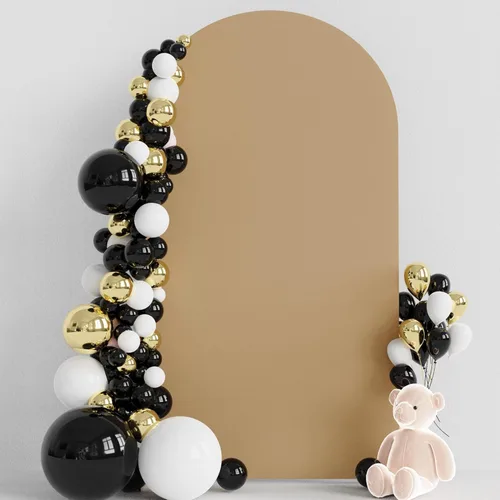 Miniatura 64 de Wokceer Funda para Arco de Boda de 6.6 Pies de Spandex Ajustada Cubiertas para Soporte de Arco de Boda Parte Superior Redonda Chiara Funda de Telón