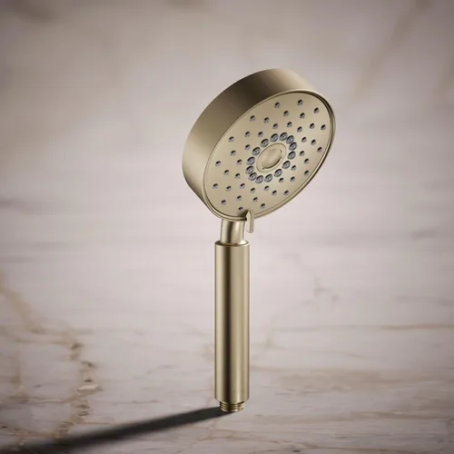 Miniatura 2 de KOHLER 22166-G-BV Purist - Ducha de mano con cuatro funciones, cabezal de ducha de mano con 3 ajustes de pulverización, 1.75 GPM, bronce cepillado