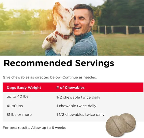 Miniatura 5 de Nutri-Vet Suplemento para articulaciones de perro de fuerza avanzada para cadera y articulaciones, glucosamina para perros, suplementos