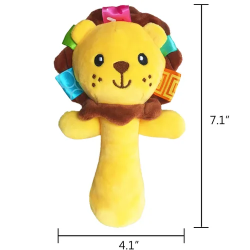 Miniatura 4 de Sonajeros suaves para bebés, juguetes de peluche de animales de peluche para niños pequeños, niñas, niños, desarrollo infantil, juguetes de león