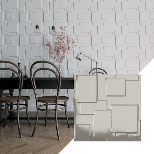 Miniatura 28 de Ekena Millwork WP20X20GOWH 19 5/8 pulgadas de ancho x 19 5/8 pulgadas de alto Gomez EnduraWall Decorativo 3D Panel de pared cubre 2.67 pies
