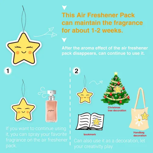 Miniatura 7 de Pounchi Tarjetas de ambientador de aire para automóvil (8 unidades de aroma refrescante a hielo), accesorios geniales para juegos