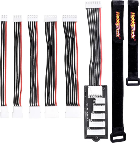 HobbyPark JST-XH 2-6S Lipo cargador de batería Junta de equilibrio con cable de extensión para carga de equilibrio de batería LiPo