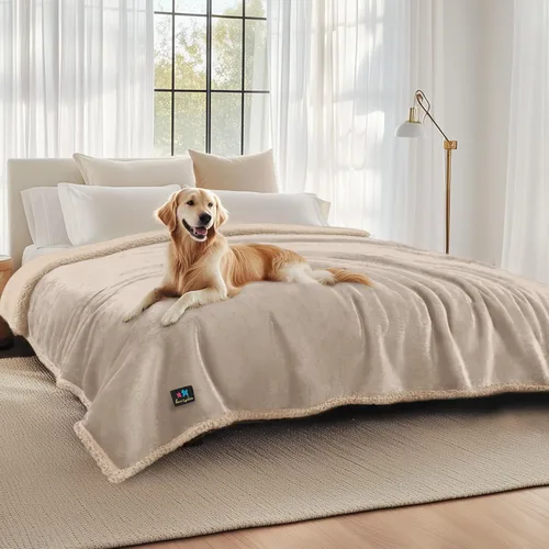 Miniatura 25 de Luciphia - Manta impermeable para mascotas, manta líquida a prueba de orina para perros para sofá, cama, funda protectora reversible de forro polar