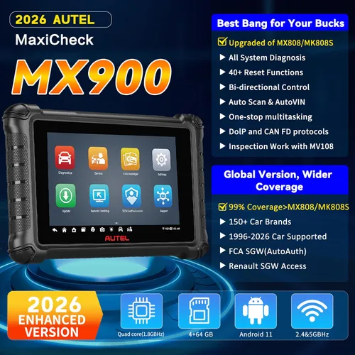 Miniatura 2 de Autel Escáner MaxiCheck MX900 OBD2, igual que MaxiCOM MK900 MK900BT, actualización de MK808 MX808, herramienta de diagnóstico de todos los sistemas