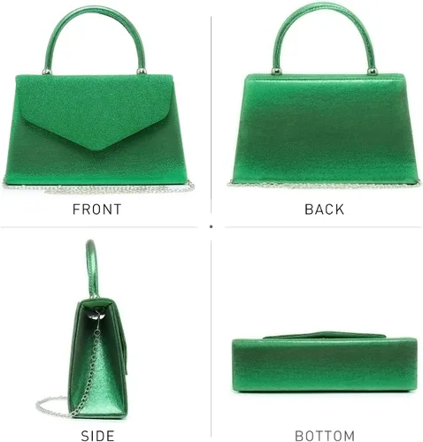 Miniatura 70 de Dasein Bolso de noche para mujer, embragues de fiesta, bolsos de boda, cóctel, baile de graduación, bolsos con purpurina esmerilada