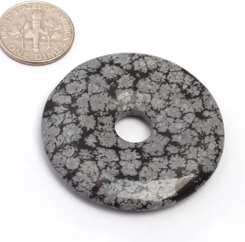 Miniatura 49 de JOE FOREMAN Anillo de cuarzo amatista natural de 1.181 in con colgante de donas circulares para hacer joyas, 1 unidad, Piedra