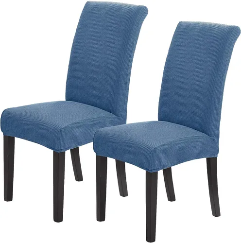 Miniatura 77 de Juego de 6 fundas elásticas para sillas de comedor, fundas para sillas de comedor lavables y removibles, fundas para sillas de comedor protectoras