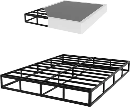 Miniatura 7 de YORMDMO - Somier de 9 pulgadas, tamaño individual con cubierta de tela, base de colchón de perfil de metal resistente, fácil montaje, capacidad