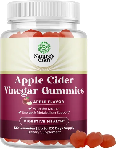 Miniatura 11 de Gomitas de Vinagre de Sidra de Manzana con la Madre - Suplemento Energético Natural, Gomitas ACV con Madre para Limpieza Corporal, Apoyo