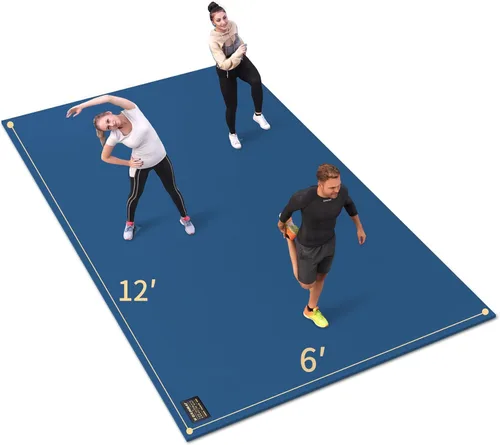 Miniatura 21 de GXMMAT Extra Large Exercise Mat 16'x6'/12'x6'/10'x6'/8'x6'(7mm), Extra Wide Workout Mats for Home Gym Flooring, Non-Slip Thick Durable Cardio Mat