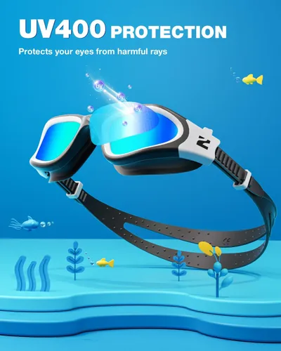 Miniatura 2 de ZIONOR Gafas de Natación para Niños, G1MINI SE Gafas de Natación Antivaho para Niño Niña 6-14 C1 (lente dorada - negroblanco)
