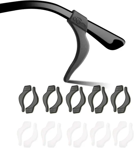 Agarre para las orejas, gancho de silicona para las orejas, 10 pares de soporte antideslizante suave y cómodo, retenedores de gafas para lentes de