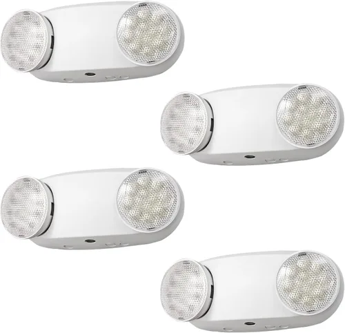 TANLUX Luces de emergencia LED con batería de respaldo, certificación UL, CA 120/277 V, accesorios de salida de emergencia cableados para negocios,