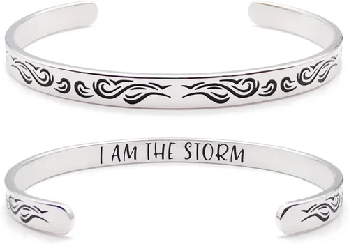 Miniatura 74 de Dczosily Pulseras inspiradoras para mujer, de acero inoxidable, pulseras motivacionales, regalos personalizados para mejores amigas